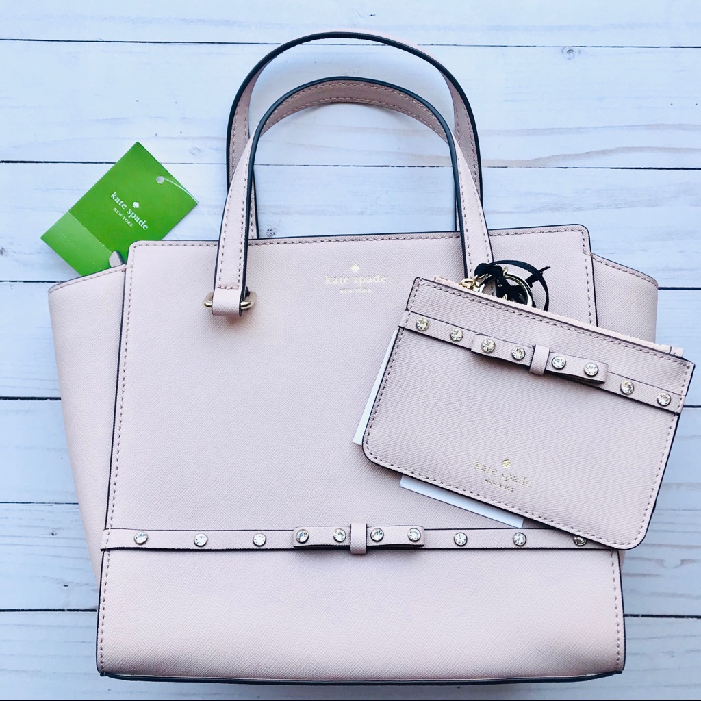 Kp Small Hadlee Laurel Way Jeweled Saffiano Tote